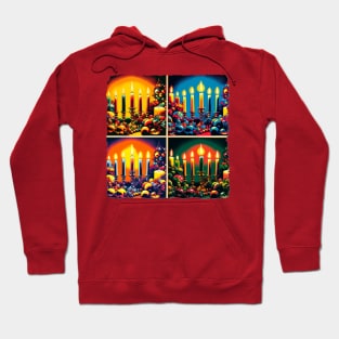 Vibrant Candlelight: A Pop Art Christmas - Classic Christmas Hoodie